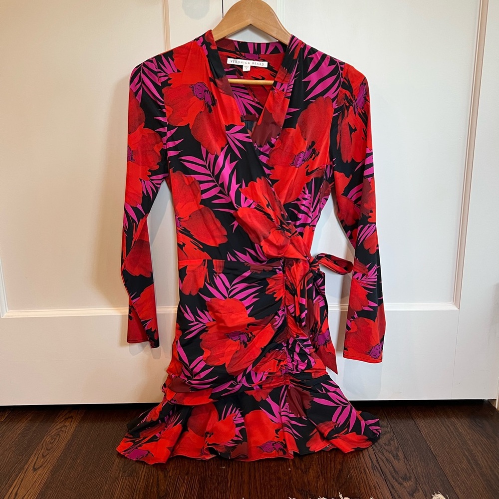 Veronica Beard Lorina Dress in Multi-Colored Poppy - Picture 2 of 11